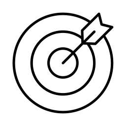 Icon of a desktop PC with geometric shapes inside